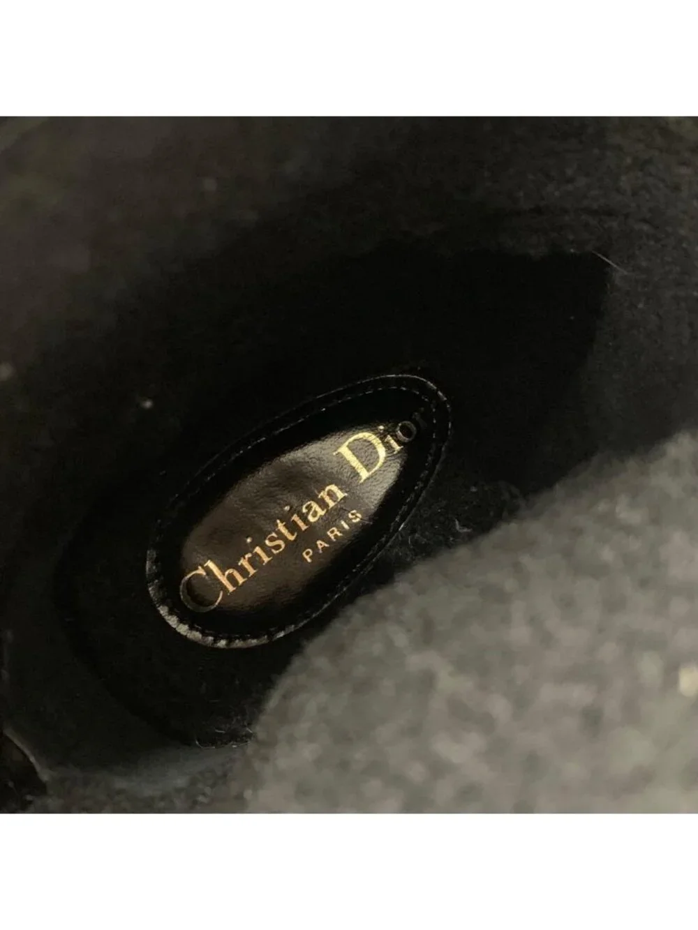 Dior Oblique Logo Velour Shearling Short Boots
